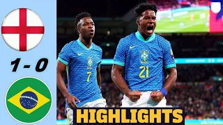 England vs Brazil (0-1) Highlights | International Friendly | Brasil - Inglaterra | Goal De Endrick