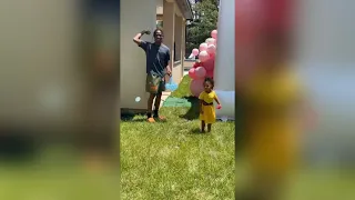 Travis, Stormi, & Kylie playing w/ water balloons 💛😂🎈 #Shorts