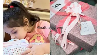 AIMAN KHAN SECOND DOUGHTER MIRAL MUNEEB HOME WELCOME,MIRAL WELCOME FROM AMAL,MIRAL'S SHOPING