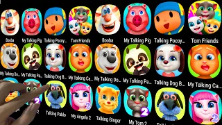 My Talking (Pocoyo 2 + Tom 2 + Pig + Tom Friends + Cat Tommy) & My Dog Bella,My Panda, Ginger,Booba