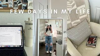 few days in my life | online college, new puppy, what i'm reading