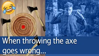 When throwing the axe goes wrong #shorts