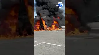 2 dead after small plane crashes, erupts in flames at Van Nuys Airport