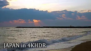 Walking from Inage station to Tokyo Bay beach・4K HDR