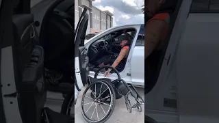 Wheelchair to Car Transfer T4 Paraplegic #spinalcordinjury