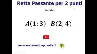 Equazione Retta passante per 2 punti - Esercizio 1