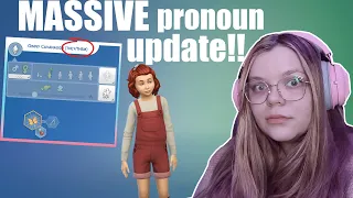 ACTUAL non-binary sims??? - MASSIVE SIMS 4 PRONOUN UPDATE!!!