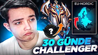 30 GÜNDE CHALLENGER OLMA CHALLENGE!! EU NORDİC SERVERİNDE İLK 10 MAÇ!! l Jaxres