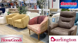 HOMEGOODS COSTCO BURLINGTON FURNITURE CHAIRS TABLES DECOR SHOP WITH ME SHOPPING STORE WALK THROUGH