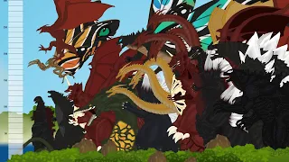 MONSTERS SIZE COMPARISON 4 | VENOMZILLA, SHIN SPACE GODZILLA, SHINDESTOROZILLA | PANDY Animation 37