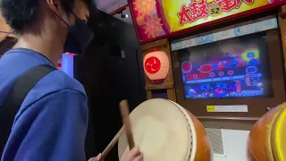 First time playing taiko no tatsujin in the arcade