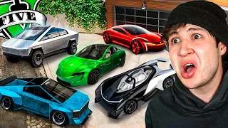 ROBANDO TODOS los COCHES TESLA de GTA 5! 🚘⚡️ (Mods)