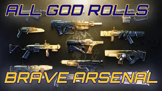 BRAVE ARSENAL God Roll Recommendations - PVE End Game MIN/MAXING - In To The Light Update Destiny 2