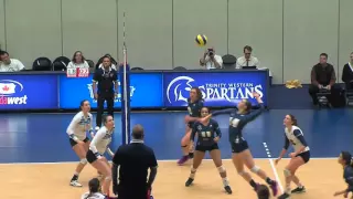 2016-02-20 TWU Women's Volleyball Highlights vs UBC