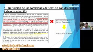Comisiones de servicio con derecho a indemnización (Tema 5, Bloque V RRHH)