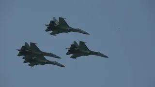 MAKS 2019 4 X Sukhoi Su-35S Russian Falcons