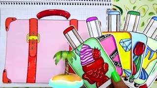 VACATION SUITCASE ON THE SEA 🏖️Paper DIY 🌸 Asmr 휴가용 가방