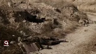 Армия обороны Карабаха опубликовала видео, где видны трупы азербайджанских военных.