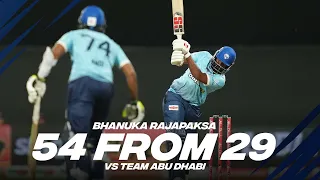 Bhanuka Rajapaksa 54 from 29 vs Team Abu Dhabi | Day 4 | Player Highlights