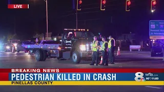 Pedestrian killed after being hit by tow truck