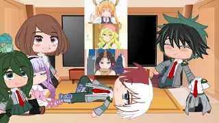 MHA/ BNHA + Kanna react to miss Kobayashi's dragon maid [MHA][GachaLife] 🦒