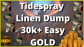 Tidespray Linen Dump | 30k+ Gold Easy Flip | Raw Gold Nerf | Gold #Shorts