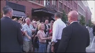 Raw Video #2: President Obama meets people in downtown Denver