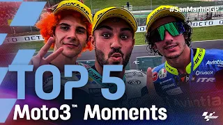 Top 5 Moto3™ Moments | 2021 #SanMarinoGP