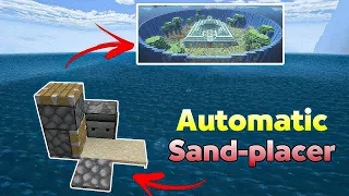 Drain Ocean Monument  Very Fast  { Automatic Sand - Placer Machine } 🔥 || Minecraft Tutorial