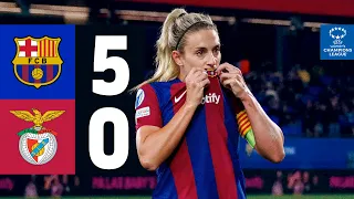 FC BARCELONA 5 vs 0 BENFICA | UEFA WOMEN'S CHAMPIONS LEAGUE 🔵🔴