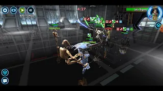 [3v3] GG/B1/STAP (L9 STAP, TL) vs. Leia/R2/Drogan (15% HP): 55 banners