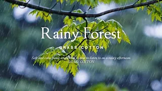 Soft and calm piano music that's great to listen to on a rainy afternoon l GRASS COTTON+