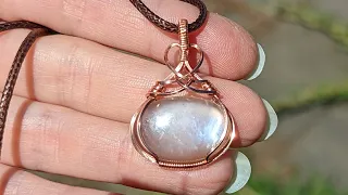 Horizontal Oval Cabochon Wire Wrapped Pendant Tutorial