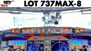 LOT Boeing 737MAX Warsaw🇵🇱 Takeoff + Full Pilot Flight Preparations