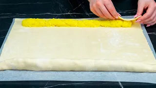 You will do it daily! Puff pastry appetizer, better than pizza!