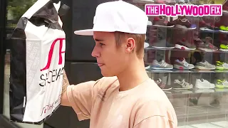 Justin Bieber Buys A New Pair Of Vans At Shoe Palace Before Going Skateboarding On Melrose Ave.