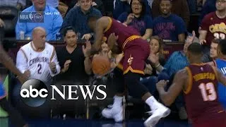 LeBron James Tumbles Into, Injures Wife of PGA Star Mid-game