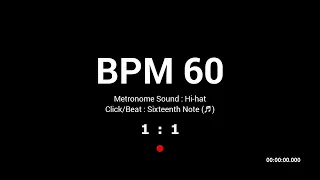 Metronome BPM 60 / Hi-hat / 16th (Closed)