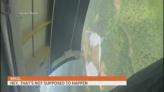 Plane door flies open on a Brazilian flight