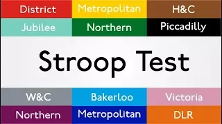 London Underground Stroop Test