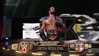 Seth Rollins WWE/US Champion Entrance - Smackdown 2015