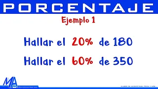 Porcentaje de un número | Ejemplo 1