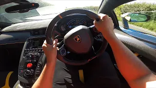 POV of Driving my Lamborghini SVJ 2020, Exhaust Flames, Launch Control, Rev Off & Start Up