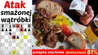 SZACHY 303# Pułapka szachowa atak smażonej wątróbki 81% punktów, debiut szachowy Fried Liver Attack