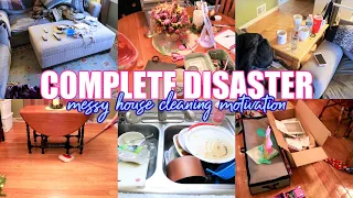 COMPLETE DISASTER EXTREME CLEAN WITH ME | ACTUAL MESSY HOUSE CLEANING MOTIVATION | MOM LIFE 2019