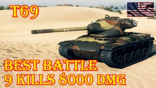 T69 8000 Damage 9 Kills Sand River World of Tanks