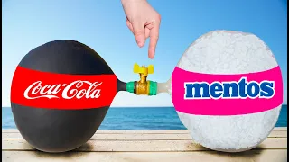 Experiment: the Balloon of Coca Cola VS the Balloon of Mentos