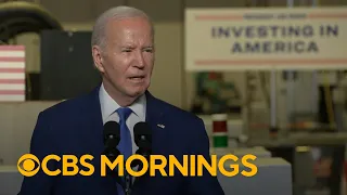 Biden campaigns in battleground Wisconsin, emphasizing his economic record over Trump