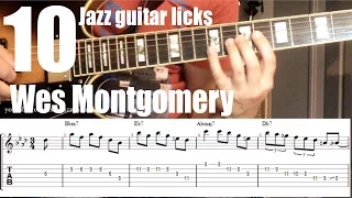 10 easy Wes Montgomery Jazz Guitar Licks (Bb7) - Lesson With Tabs From "West Coast Blues"