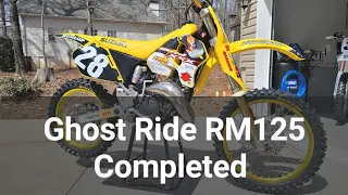 Brian Deegan's 1997 Suzuki RM125 Ghost Ride bike completed resto tribute and start up!!